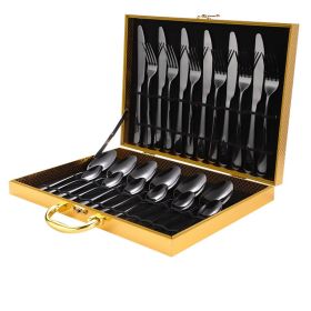 High-end tableware 24 piece set Black