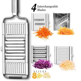 Stainless Steel Grater, Vegetable And Fruit Slicer, Peeler 4pcs set