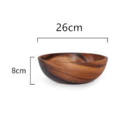 Acacia wooden bowl wooden tableware Brown-26X8cm