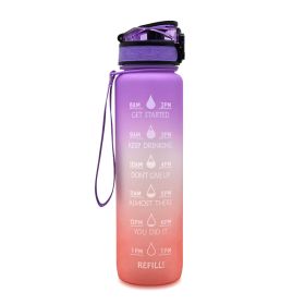 1L Tritan Water Bottle Purple orange gradient