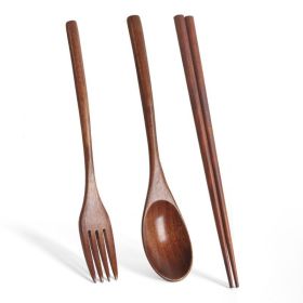 Long Handle Couple Spoon Brown-1PCS