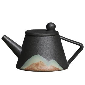 Teapot Ceramic Single Pot Black