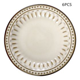 Ceramic Creative Western Food Plate Steak Spaghetti Plate 8in