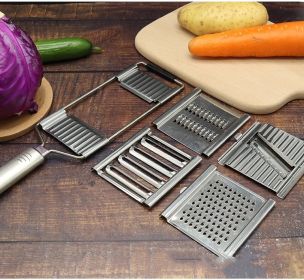 Stainless Steel Grater, Vegetable And Fruit Slicer, Peeler 4pcs MKC