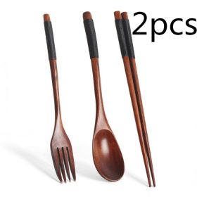 Long Handle Couple Spoon Black-2PCS