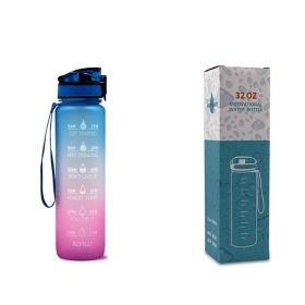 1L Tritan Water Bottle Blue red gradient with box