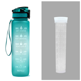 1L Tritan Water Bottle Green gradient set