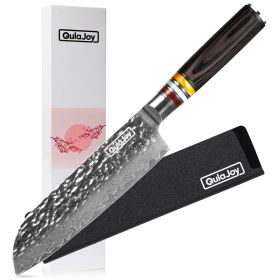 Qulajoy 7 Inch Nakiri Chef Knife Santoku Knife