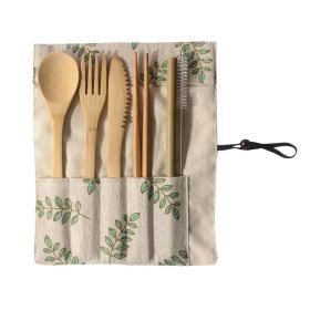 Portable Bamboo Tableware 6-Piece Set G