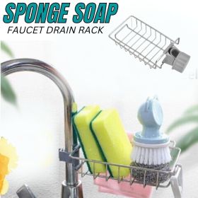 Sponge Soap Holder Rack Storage Shelf Kitchen Sink Faucet Rack Attachment Mount