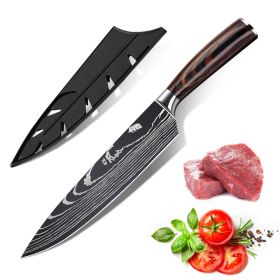 10PCS Japanese Damascus Steel Chef Knife 8CHEF KNIFE