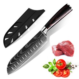 10PCS Japanese Damascus Steel Chef Knife 5SANTOKU KNIFE