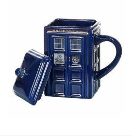 Doctor Who Tardis Mug Cup Police Box Ceramic Mug With Lid Cover