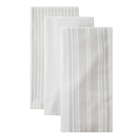 Better Homes & Gardens Papyrus-Beige Cotton Woven Dual-Purpose Oversized Kitchen Towels 3 Pack