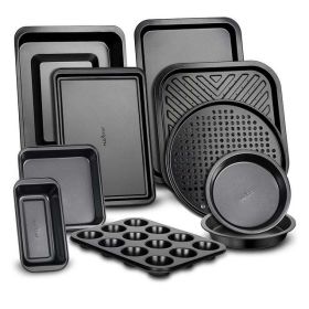 10 Piece Non-stick Bakeware Set - Carbon Steel Baking Tray Set