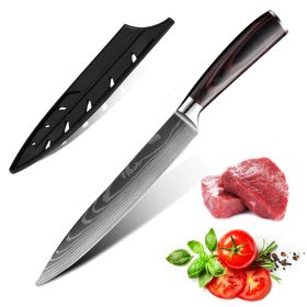 10PCS Japanese Damascus Steel Chef Knife 8SLICING KNIFE