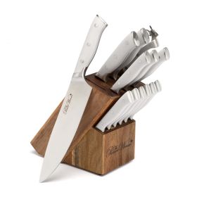 Pioneer Signature 14-Piece Stainless Steel Knife Block Set, Gray