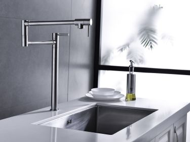 Long handle injection faucet