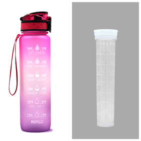 1L Tritan Water Bottle Pink purple gradient set