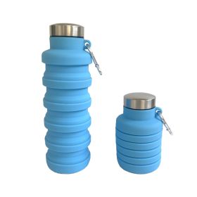 Portable Silicone Folding Cup Blue