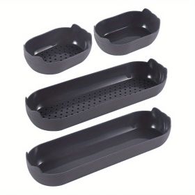 4pcs Set Silicone Cake Pan Mold High Temperature Baking Kitchen Tools Steamed Bread Toast Bread Baguette Oven Baking Pan Mold (Color: Dark Gray, Items: Bread Mold)