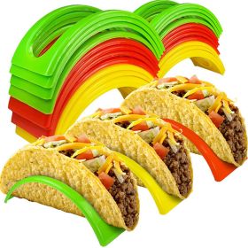 3/6pcs, Mexican Muffin Bracket, Taco Pancake Rack, Taco Holder, Kitchen Food Grade Corn Roll Rack (Color: 3 Pieces Of Red, Yellow And Green)