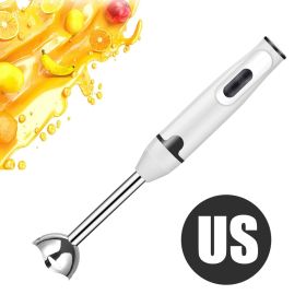 Hand Stick Handheld Immersion Blender Food Food Complementary Cooking Stick Grinder Electric Machine Vegetable Mixer (Ships From: China, Color: White US Plug)