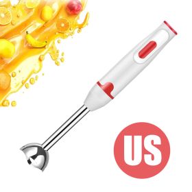 Hand Stick Handheld Immersion Blender Food Food Complementary Cooking Stick Grinder Electric Machine Vegetable Mixer (Ships From: China, Color: Red US Plug)